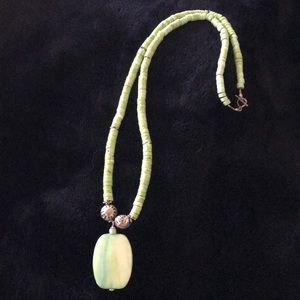Necklace lime green.